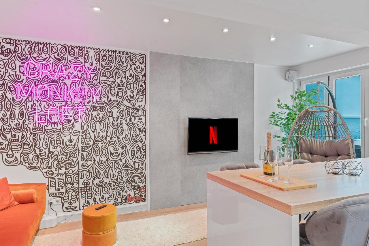 Ferienwohnung Das Crazy Monkey Loft Mit 100Qm & Summerlounge Stuttgart Exterior foto